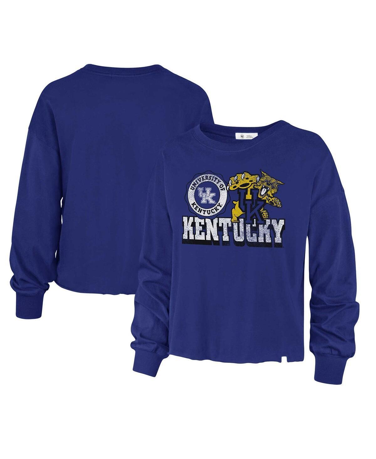 Womens 47 Royal Kentucky Wildcats Bottom Line Parkway Long Sleeve T-Shirt Product Image