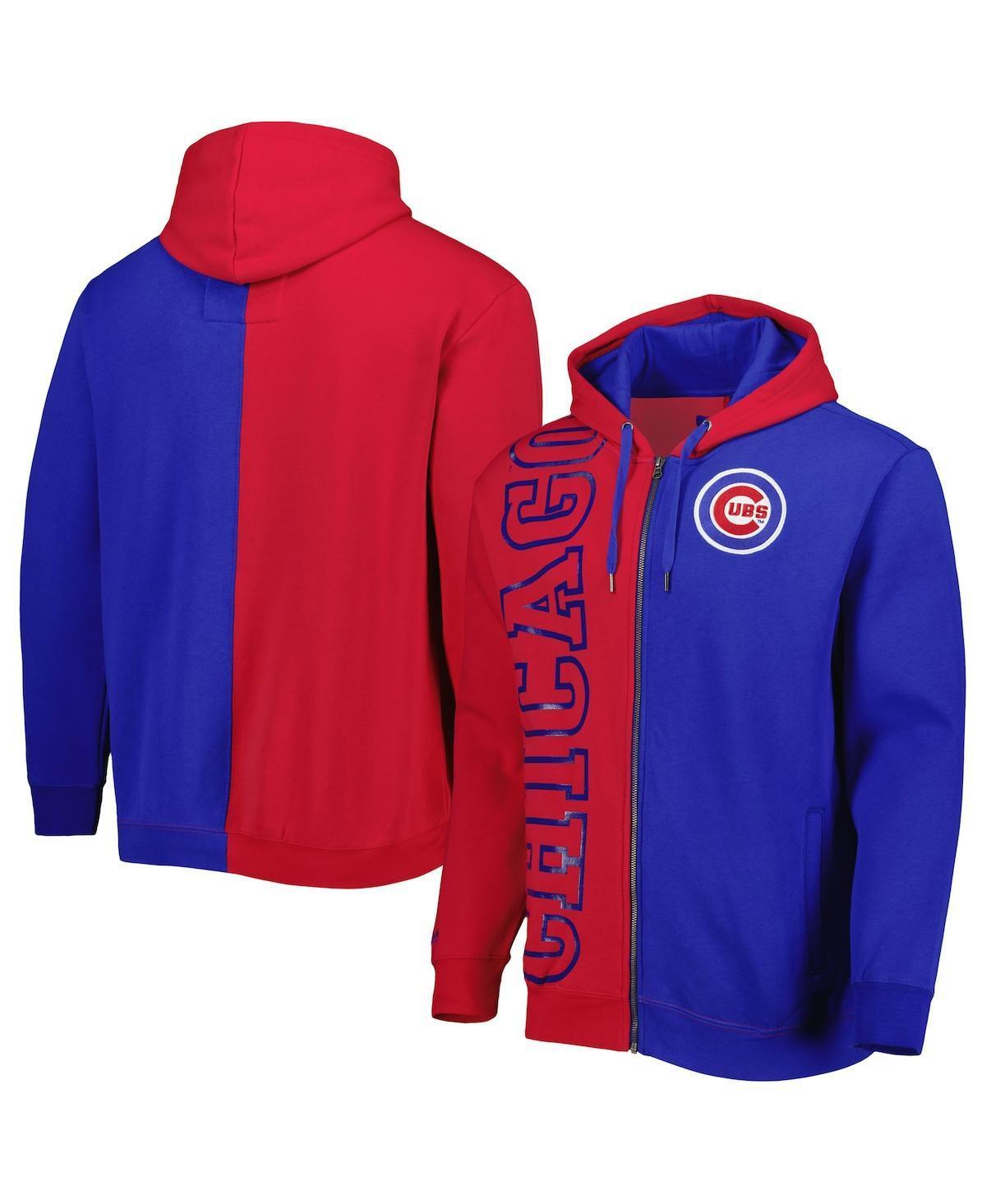 Mens Mitchell & Ness /Royal Chicago Cubs Fleece Full-Zip Hoodie Product Image