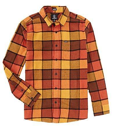 Volcom Caden Modern Fit Plaid Button-Up Shirt Product Image