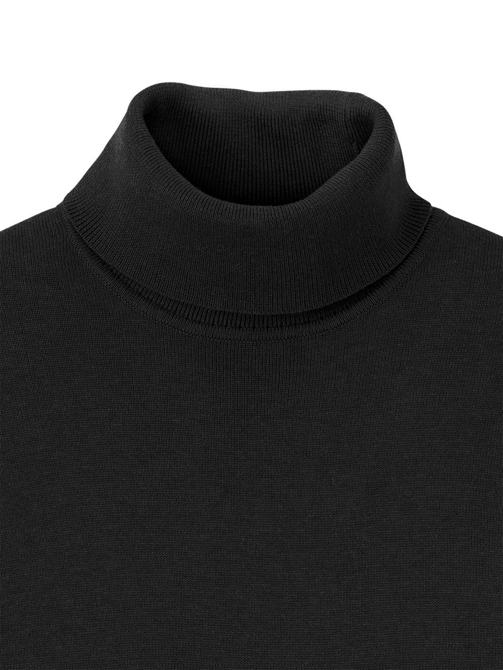 Supima Cotton Turtleneck - Black Product Image