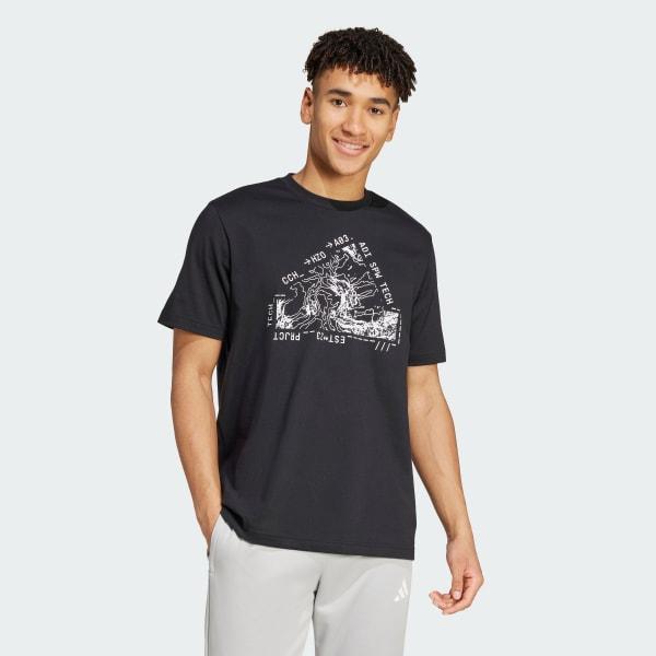 adidas City Escape Landscape Graphic Tee Off White XL Mens Product Image