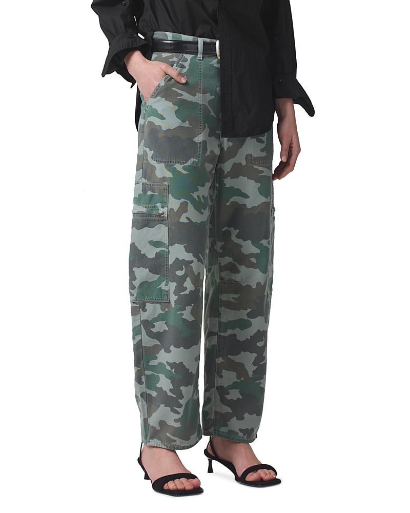 Citizens of Humanity Marcelle Camo Print Low Rise Barrel Cargo Pants Product Image