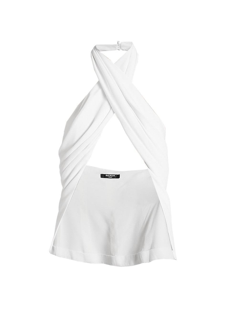 Womens Crepe Draped Top Product Image