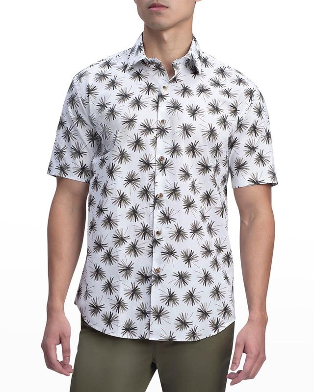 Mens Orson Shaped Floral-Print Sport Shirt Product Image