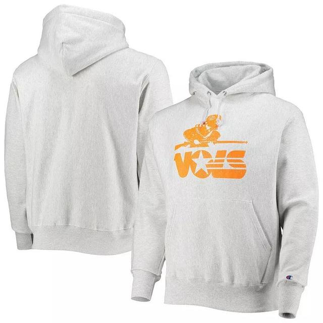 Mens Champion Heathered Gray Tennessee Volunteers Team Vault Logo Reverse Weave Pullover Hoodie Product Image