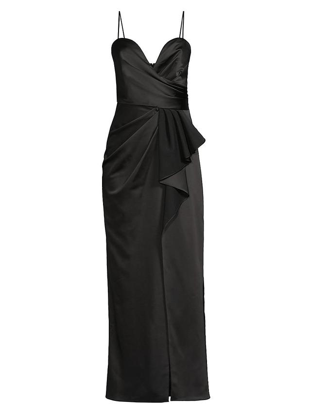 Womens Freya Ruffled Satin Gown Product Image