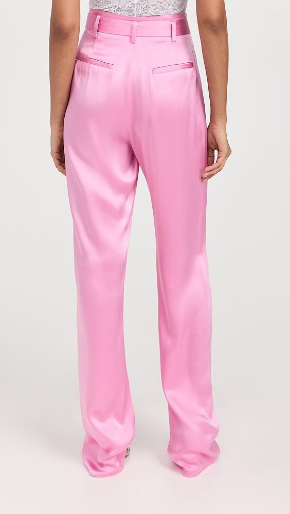 LAPOINTE Doubleface Satin High Waisted Belted Pants | Shopbop Product Image