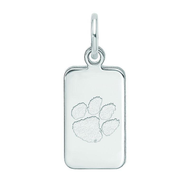 LogoArt Sterling Silver Clemson Tag Pendant, Womens Product Image