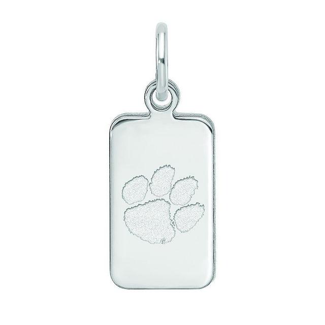 LogoArt Sterling Silver Clemson Tag Pendant, Womens Product Image