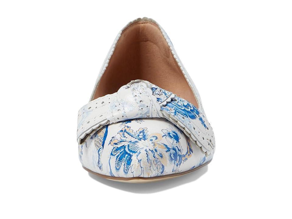 Cole Haan Bellport Bow Skimmer (Peacock Print Leather) Women's Flat Shoes Product Image