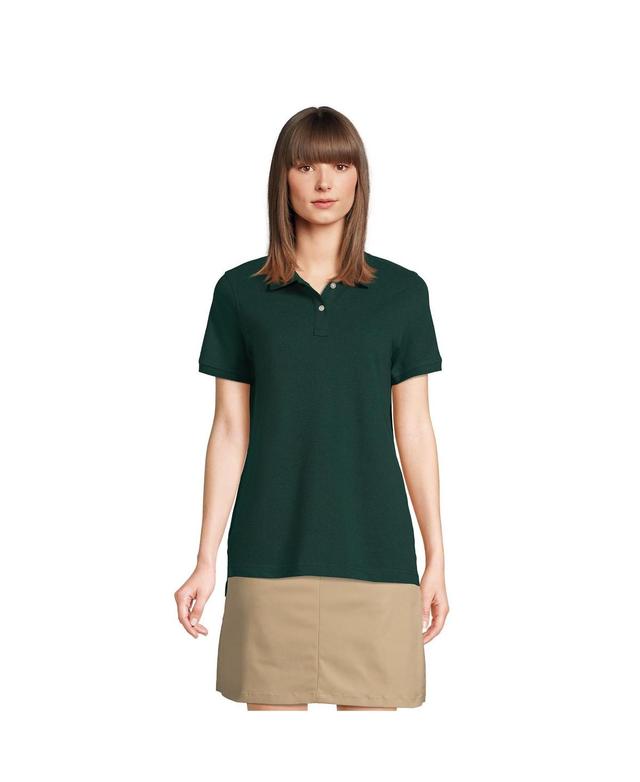 Women's Short Sleeve Mesh Polo Shirt - Lands' End Product Image