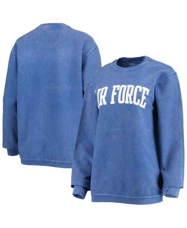 Womens Royal Air Force Falcons Comfy Cord Vintage-Like Wash Basic Arch Pullover Sweatshirt Product Image