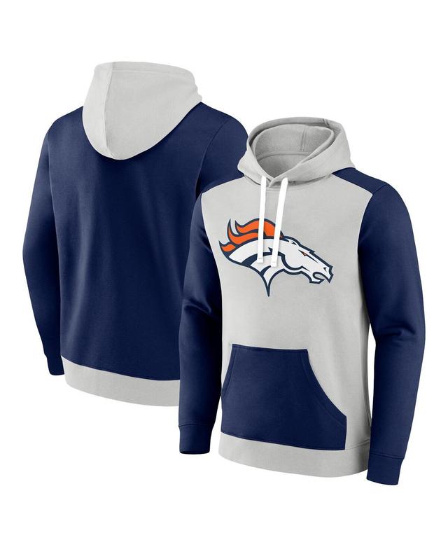 Mens Fanatics Silver Denver Broncos Big and Tall Team Fleece Pullover Hoodie - Silver Product Image