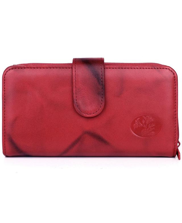 Julia Buxton Heiress RFID-Blocking Leather Checkbook Wallet Product Image