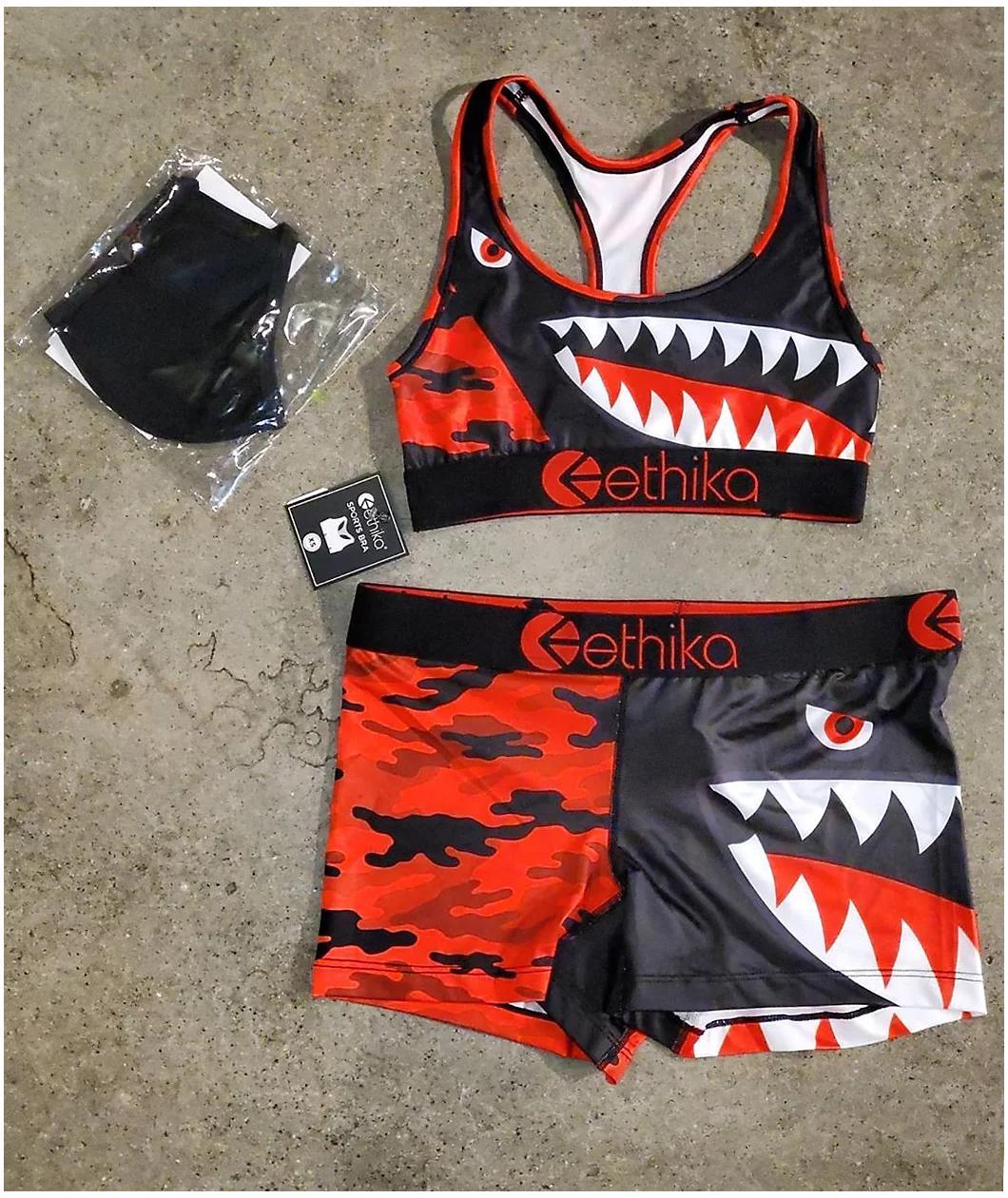 Ethika Hood Nation Red Camo Sports Bra Product Image