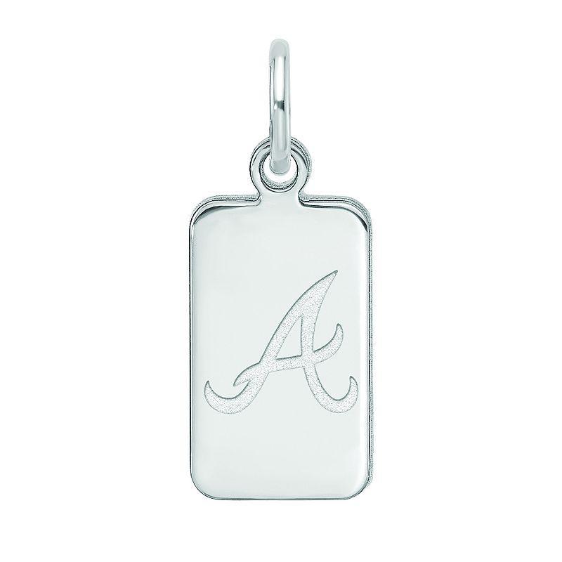 LogoArt Sterling Silver Atlanta Braves Tag Pendant, Womens Product Image