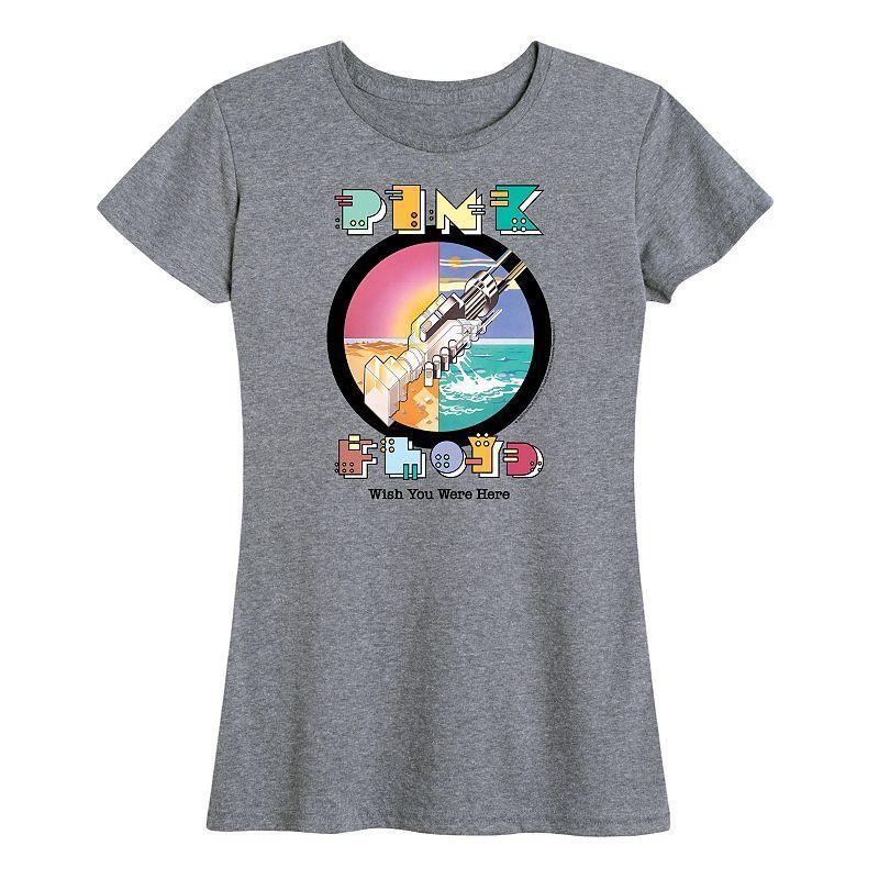 Womens Pink Floyd Robot Handshake Graphic Tee, Girls Product Image