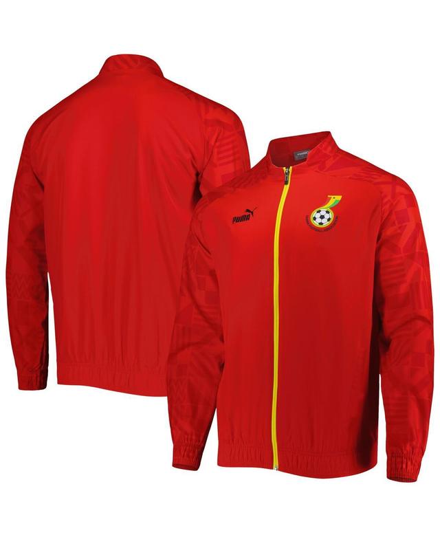 Mens Puma Red Ghana National Team Pre-Match Raglan Full-Zip Training Jacket Product Image