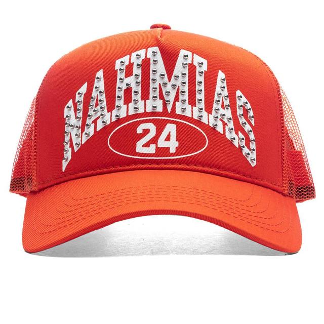 Studded Nahmias Marque Trucker Hat - Orange Male Product Image