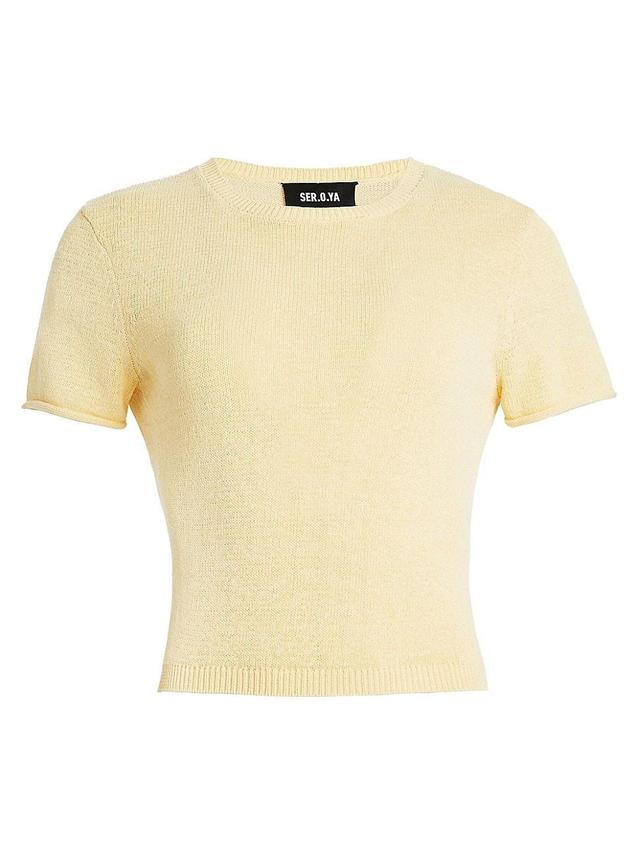 SER.O.YA Clare Baby Tee Yellow. (also in M, S, XL, XS). Product Image