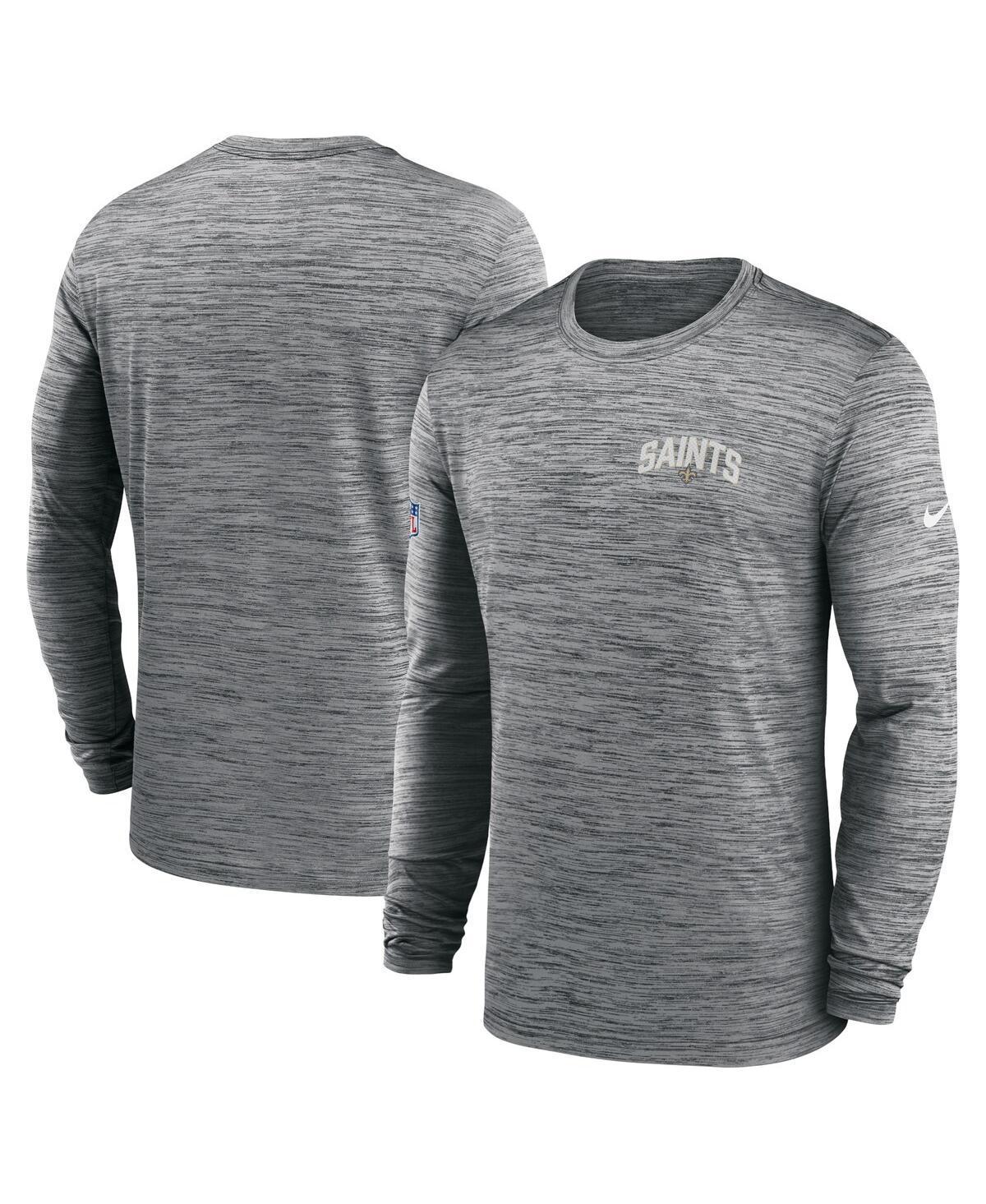 Mens Nike Gray Denver Broncos Sideline Team Velocity Performance Long Sleeve T-Shirt Grey Product Image