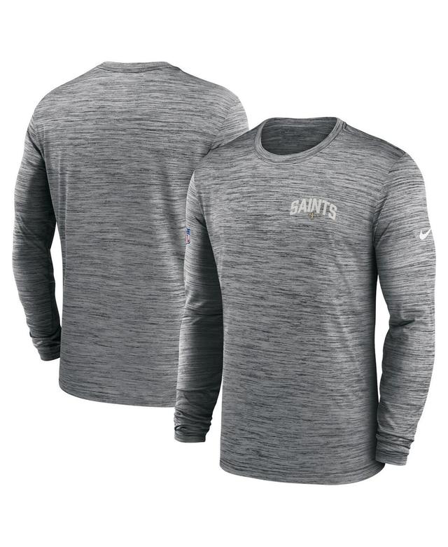 Mens Nike Anthracite Los Angeles Chargers Velocity Long Sleeve T-Shirt Product Image