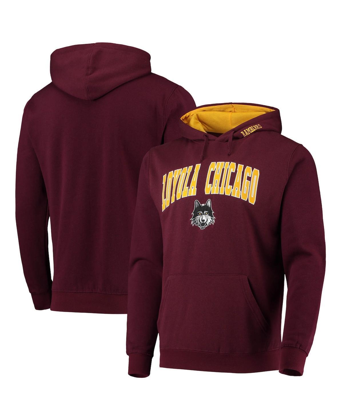 Mens Colosseum Maroon Loyola Chicago Ramblers Isle Pullover Hoodie Product Image