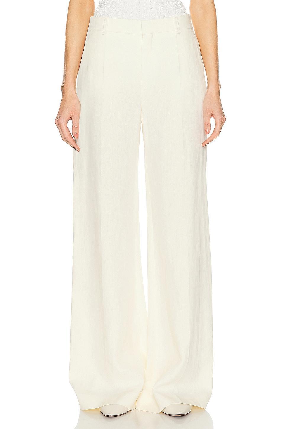 Womens Wide-Leg Linen Trousers Product Image