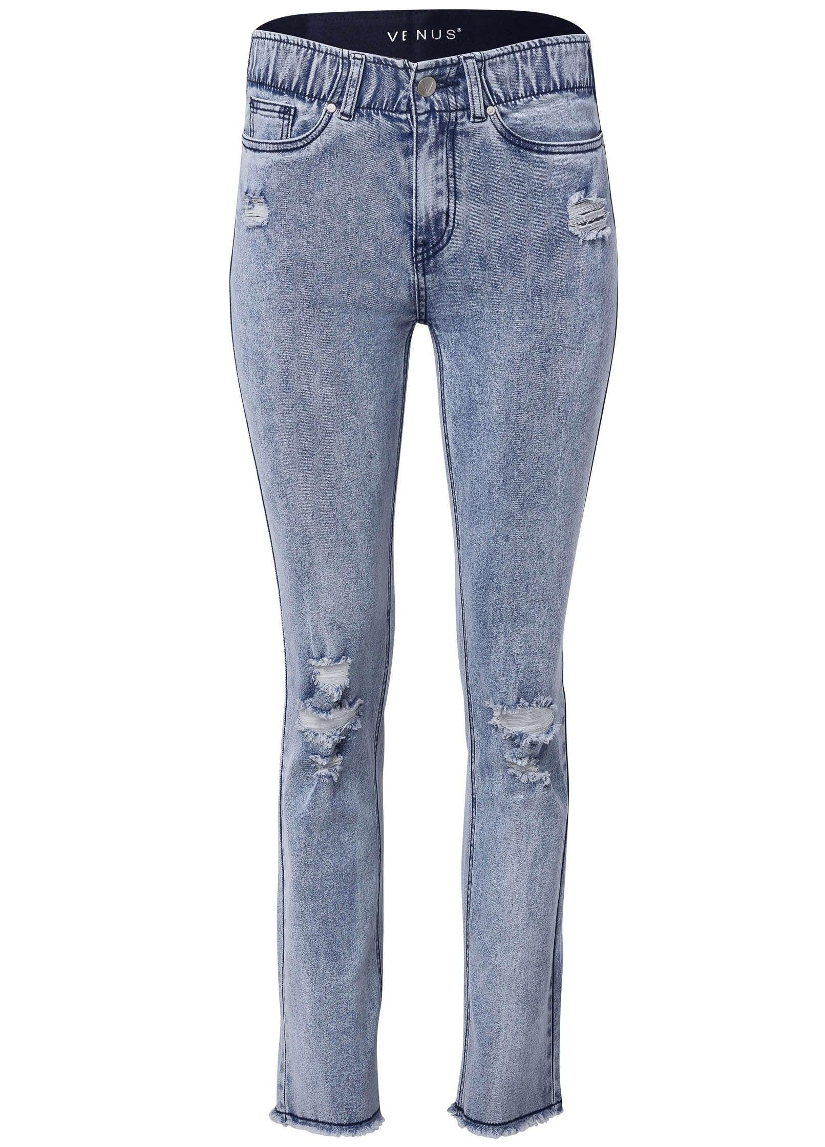 Straight Leg Acid Jeans - Acid Wash Product Image