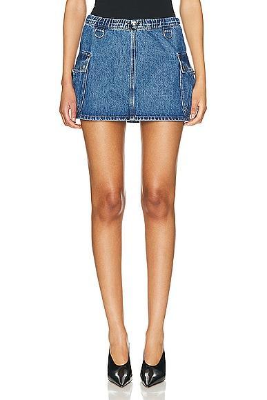 Coperni Cargo Mini Skirt in Blue Product Image