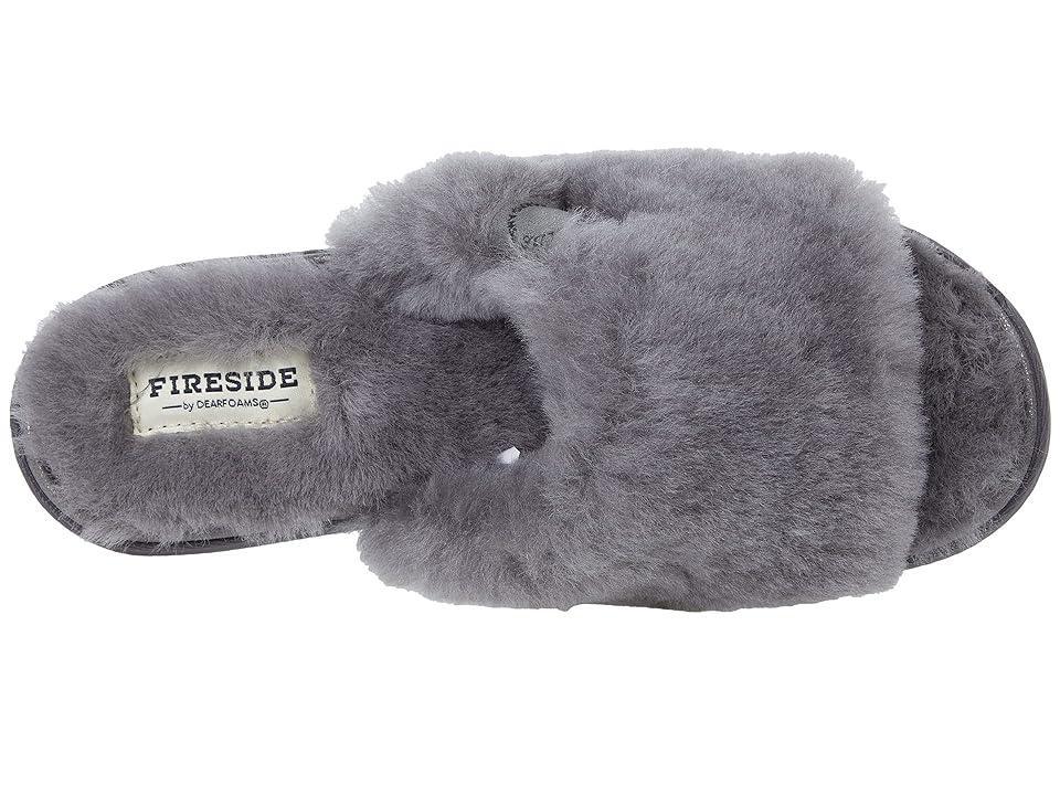 FIRESIDE by Dearfoams Cairns Genuine Shearling Slide (Grey) Women's Slippers Product Image