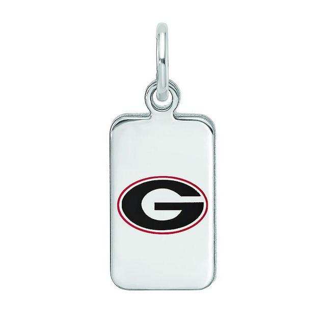 LogoArt Sterling Silver Georgia Enamel Tag Pendant, Womens Product Image