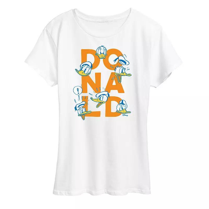 Disneys Donald Duck Womens Founding Feather Grid Graphic Tee Product Image