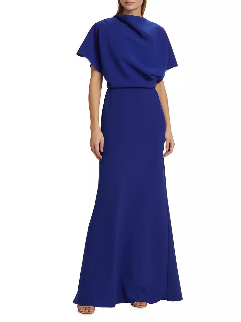 Draped Crepe Gown Product Image