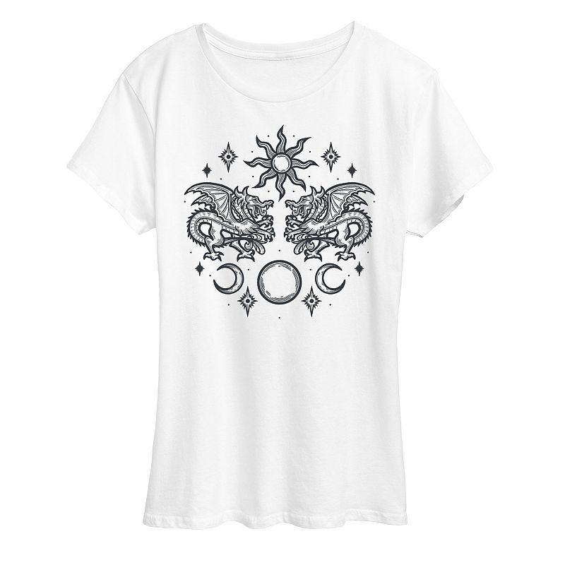 Womens Celestial Dragon Graphic Tee Product Image