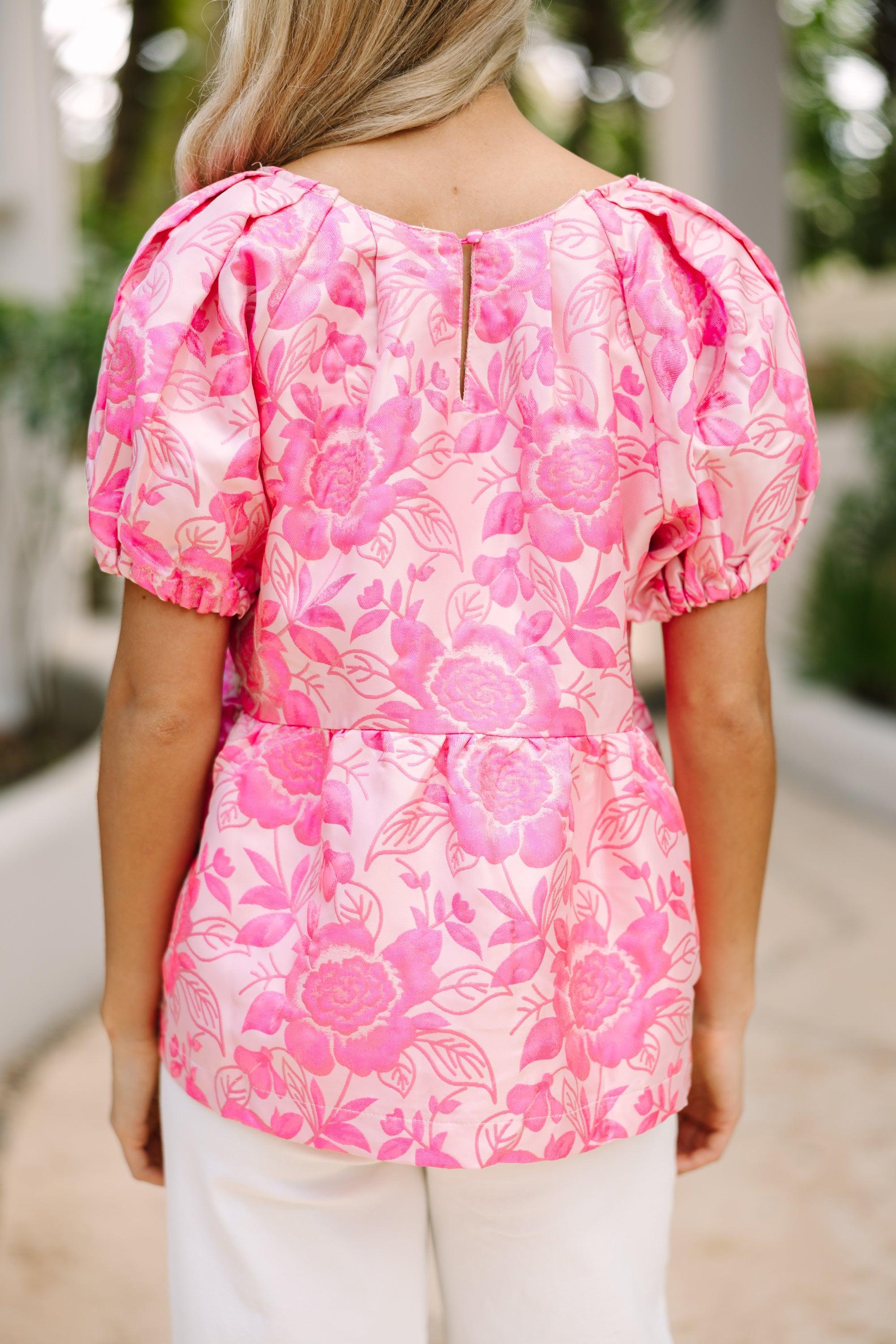 Sweet New Days Pink Floral Blouse Female Product Image