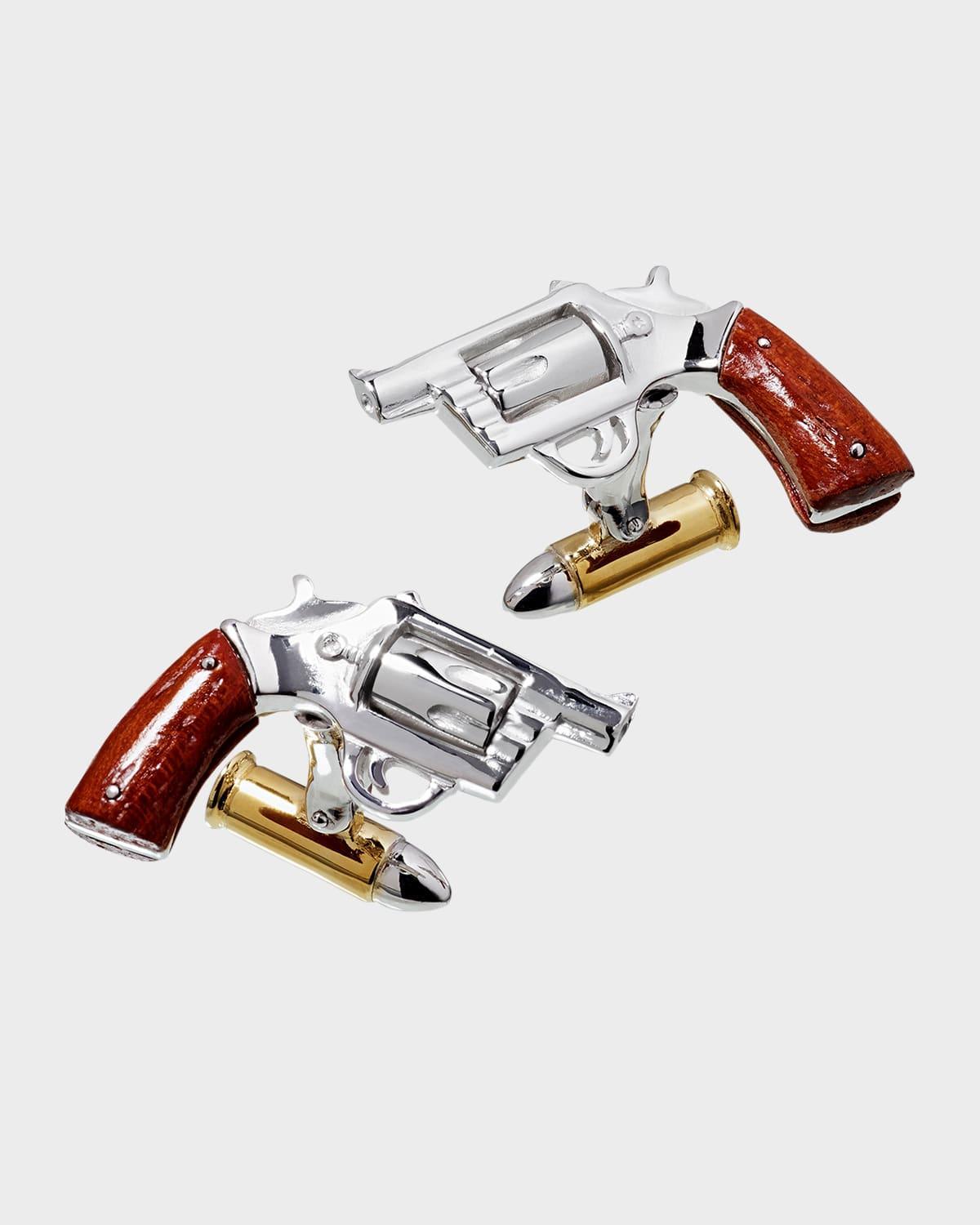 Mens Gun and Bullet Cufflinks Product Image