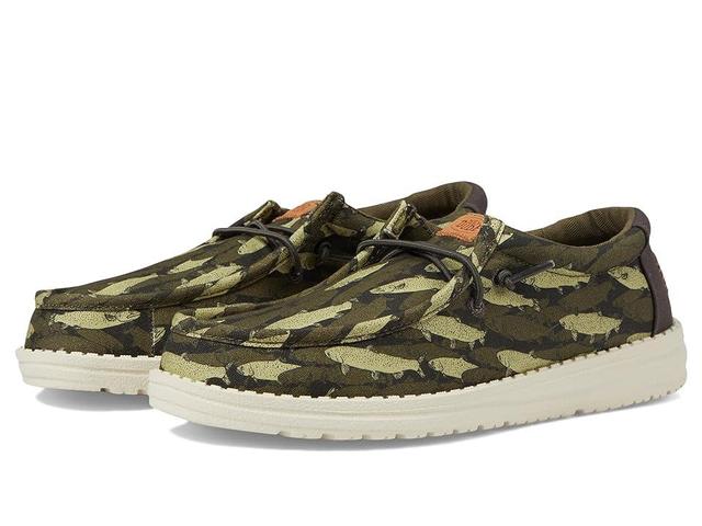 Hey Dude Kids Wally Fish Camo (Little Kid/Big Kid) Men's Shoes Product Image