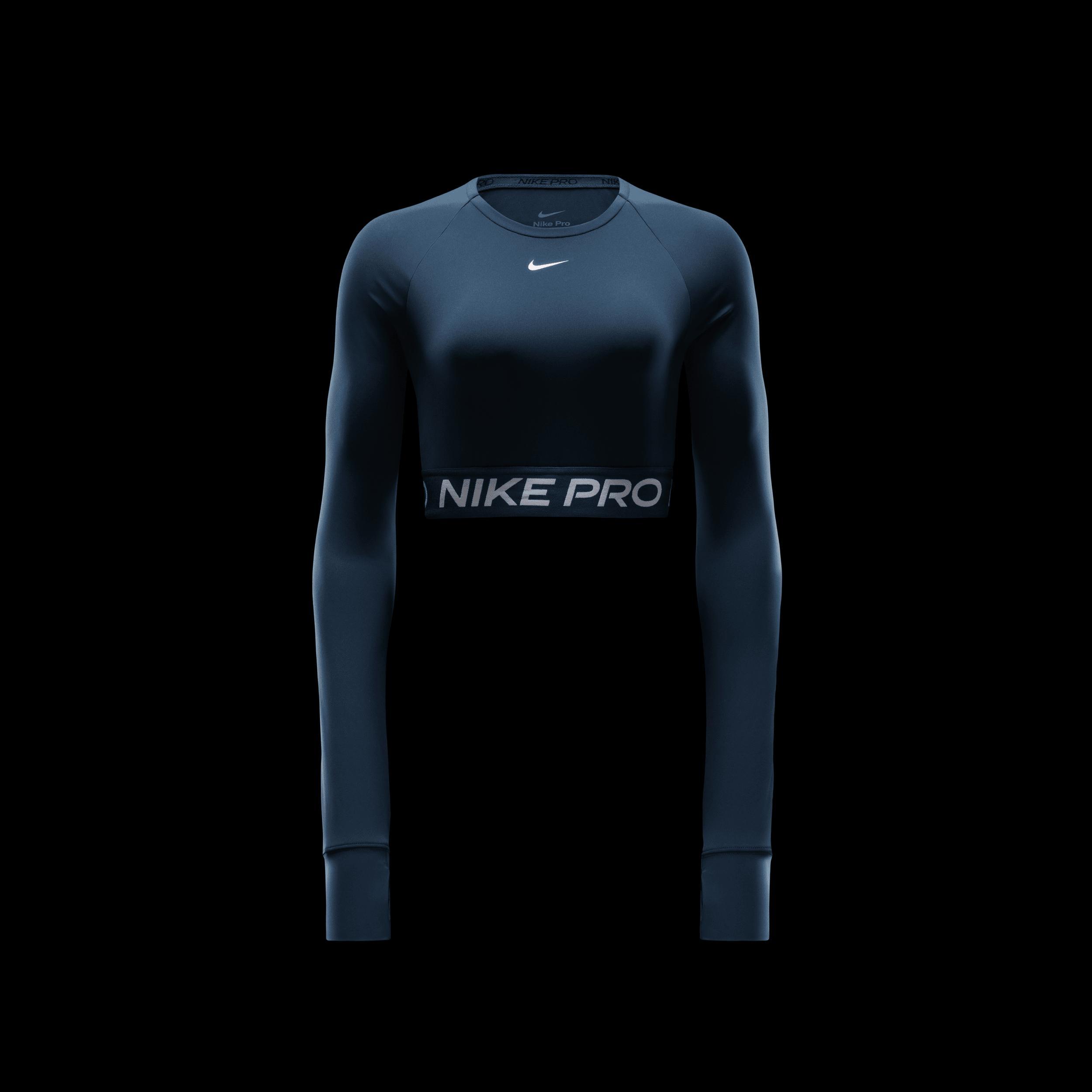 Nike Womens Pro 365 Dri-FIT Cropped Long-Sleeve T-Shirt Product Image