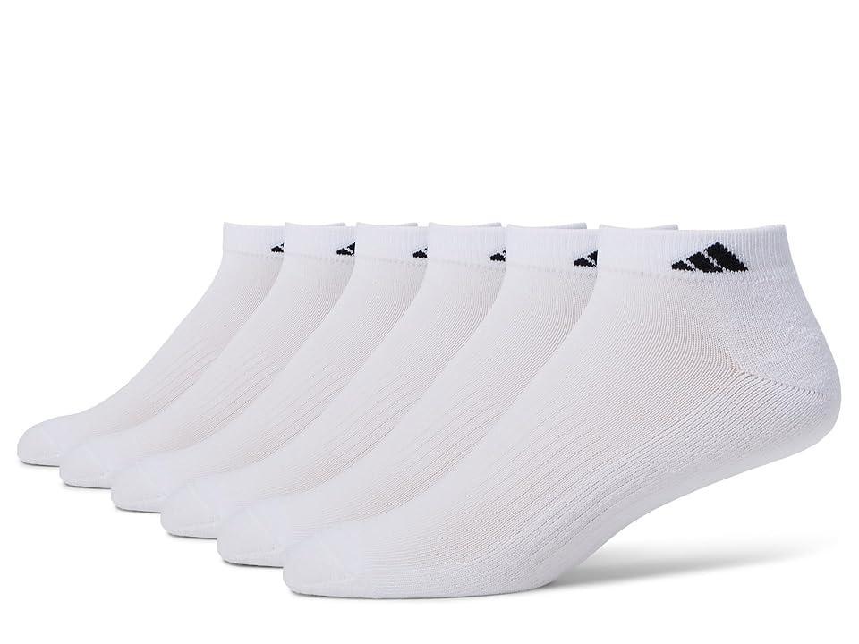 adidas Athletic Cushioned Low-Cut Socks 6 Pairs XL White XL Product Image