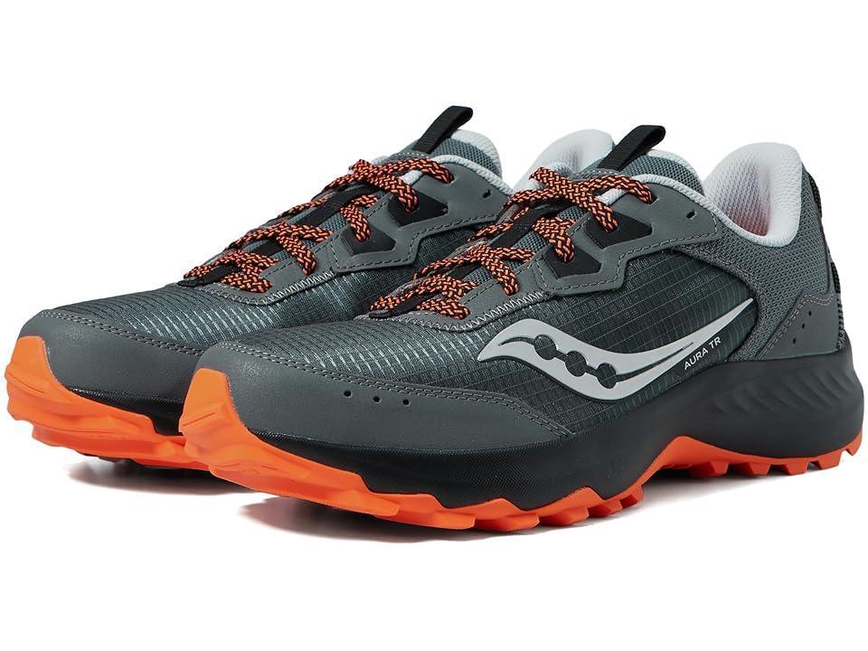 Saucony Aura TR (Carbon/Orange) Men's Shoes Product Image