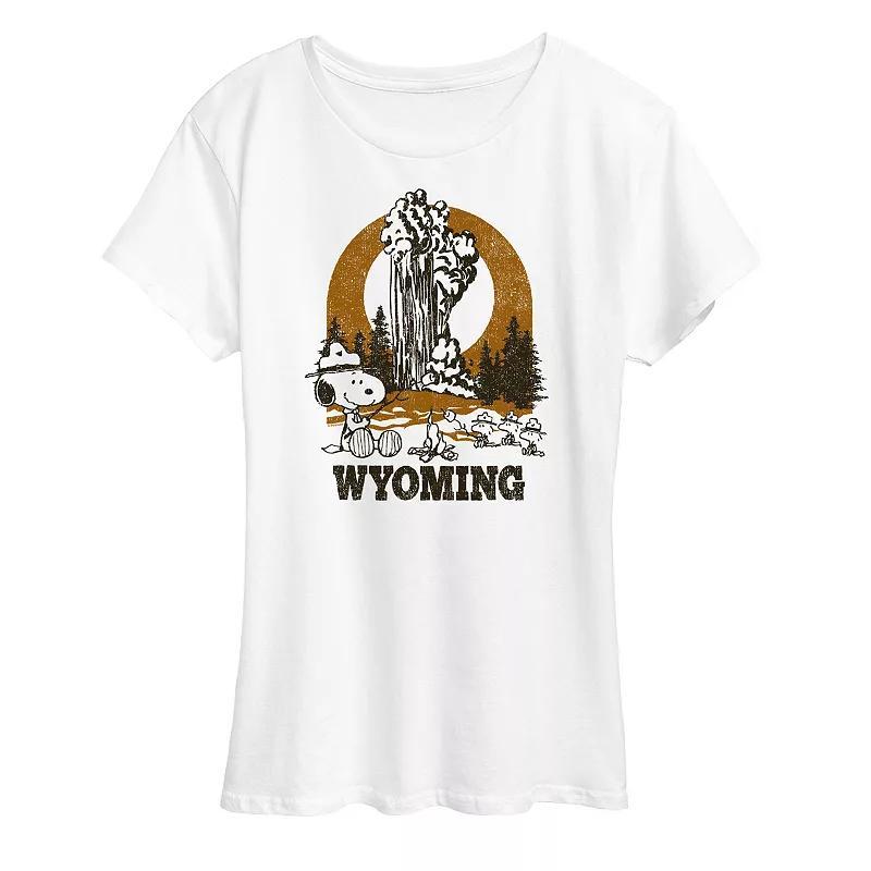 Womens Peanuts Snoopy & Woodstock Wyoming Graphic Tee Product Image