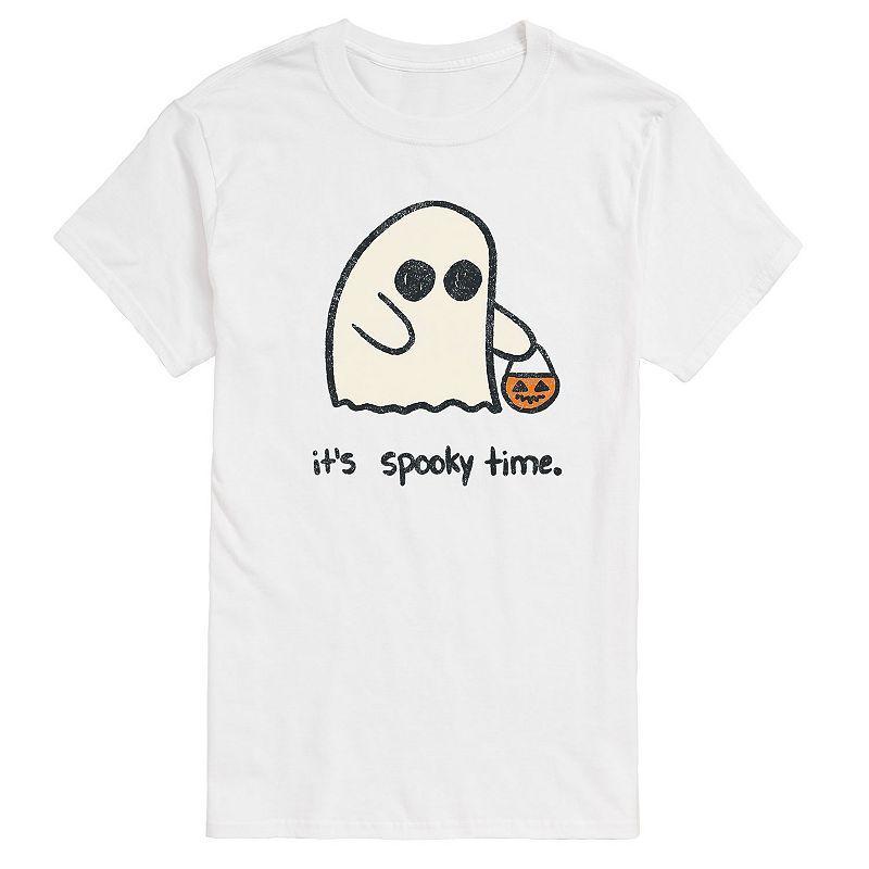 Big & Tall Its Spooky Time Graphic Tee, Mens White Product Image