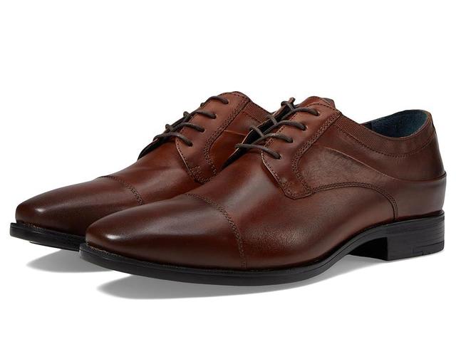 Johnston & Murphy Gibbons Cap Toe (Mahogany Full Grain) Men's Lace Up Wing Tip Shoes Product Image