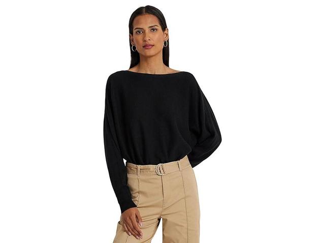 LAUREN Ralph Lauren Petite Cotton-Blend Dolman-Sleeve Sweater Women's Sweater Product Image