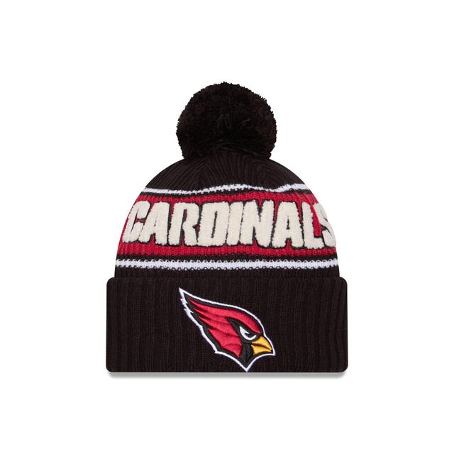 Arizona Cardinals 2024 Cold Weather Black Pom Knit Hat Male Product Image