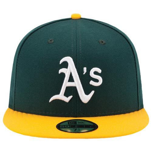 Mens New Era /Yellow Oakland Athletics Home Authentic Collection On-Field 59FIFTY Fitted Hat Product Image