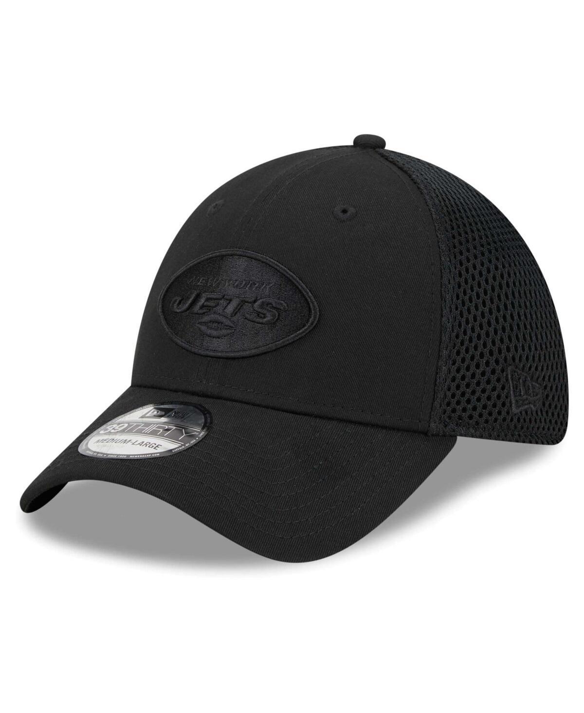 Mens New Era Black New York Jets Main Neo 39THIRTY Flex Hat Product Image