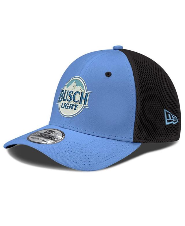 Mens New Era Light Blue Kevin Harvick Busch Light Neo 39THIRTY Flex Hat Product Image