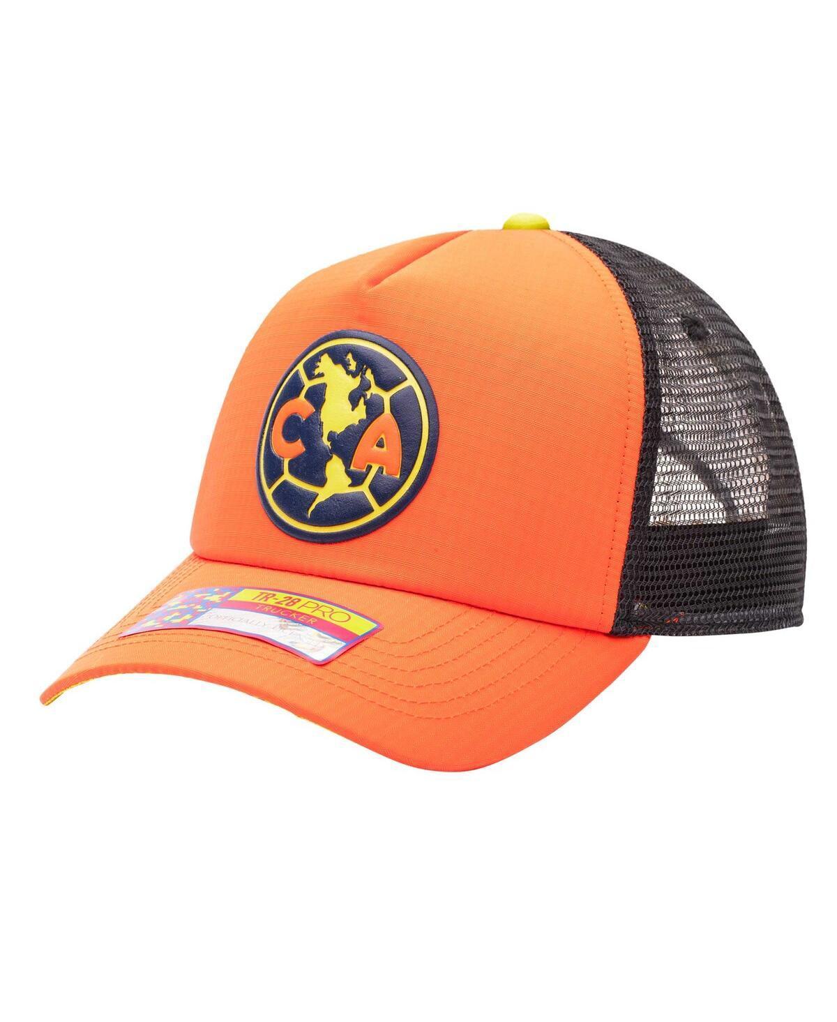 Mens Orange Club America Trucker Adjustable Hat Product Image